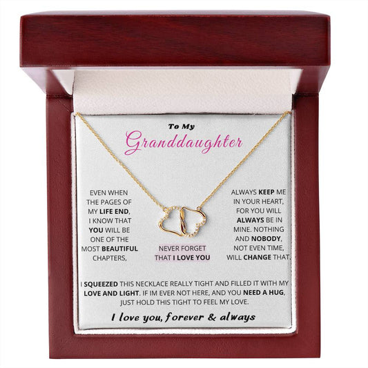 To My Granddaughter Necklace & Message Card