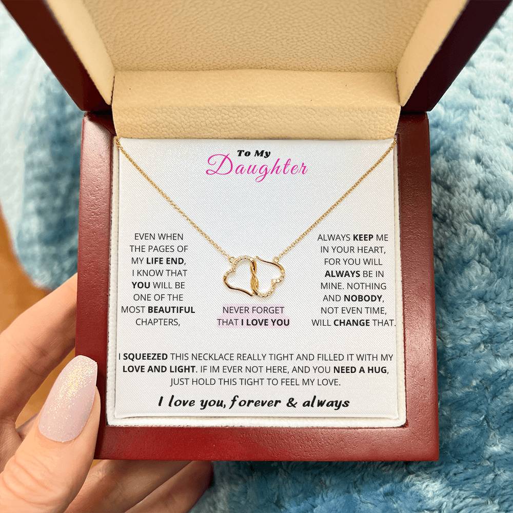 To My Daughter Necklace & Message Card