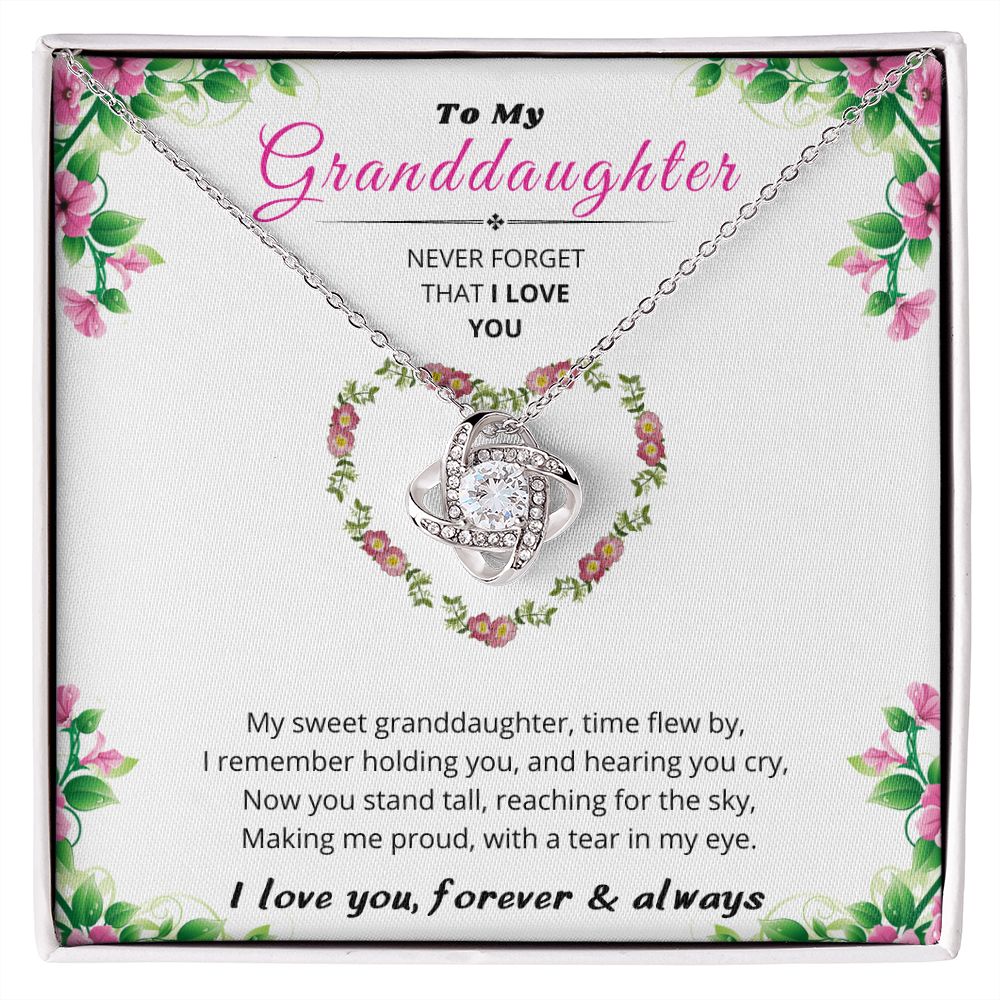 To My Granddaughter Necklace - Never Forget That I Love You