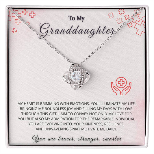 To My Little Doctor Necklace And Message Card Gift From Grandma To Granddaughter Graduation,Birthday Gift, Medical School