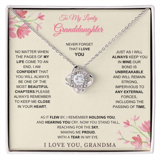 To My Lovely Granddaughter Necklace