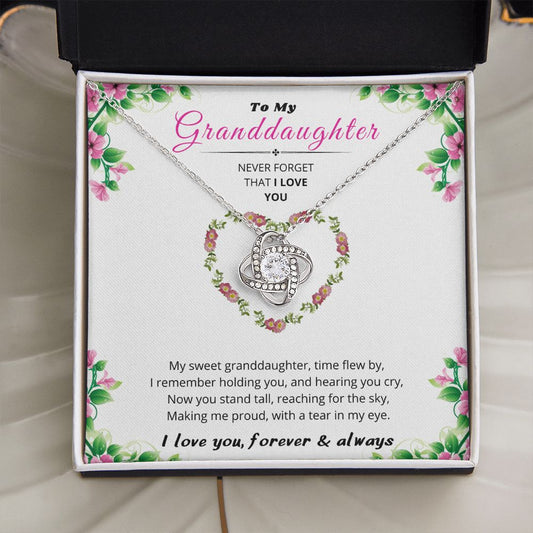 To My Granddaughter Necklace - Never Forget That I Love You