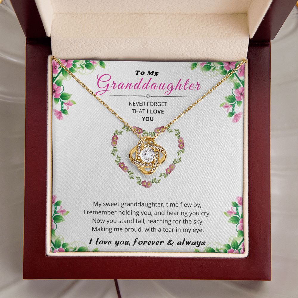 To My Granddaughter Necklace - Never Forget That I Love You