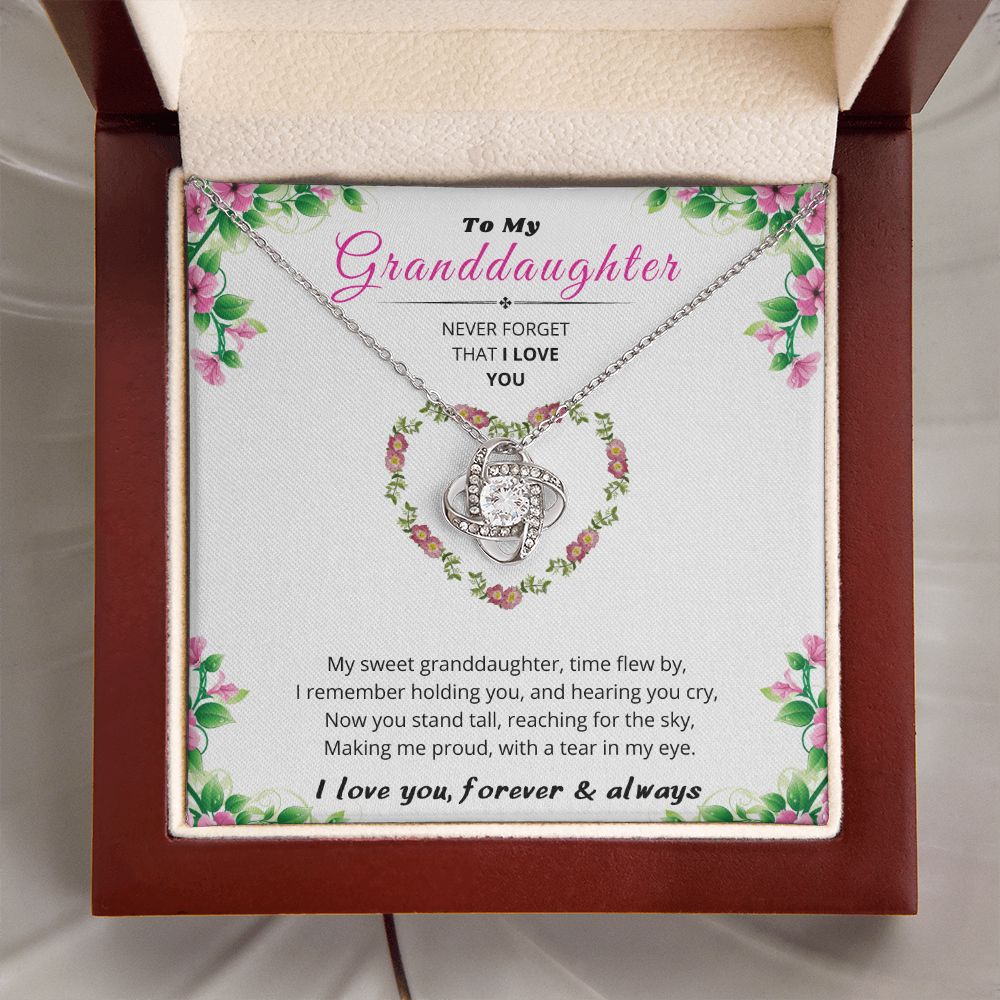 To My Granddaughter Necklace - Never Forget That I Love You