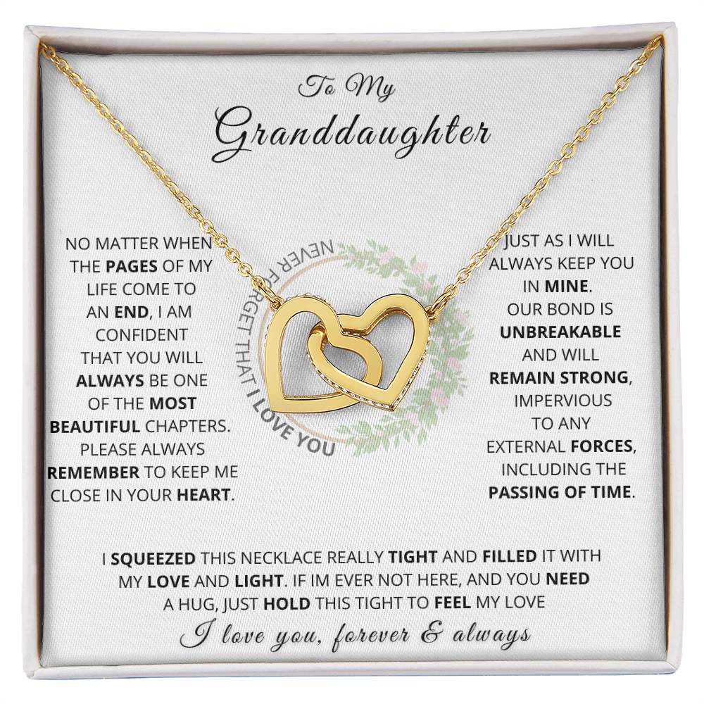 Personalized Hearts Necklace Gift from Grandma to Granddaughter - Sentimental Jewelry