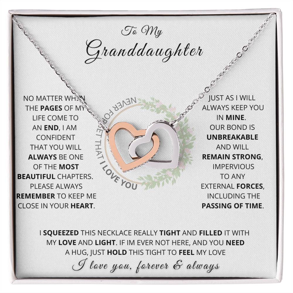 Personalized Hearts Necklace Gift from Grandma to Granddaughter - Sentimental Jewelry