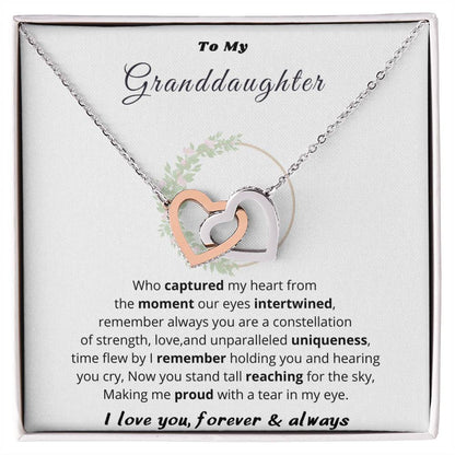 Hearts Necklace Gift from Mom to Granddaughter - Forever Bond Jewelry