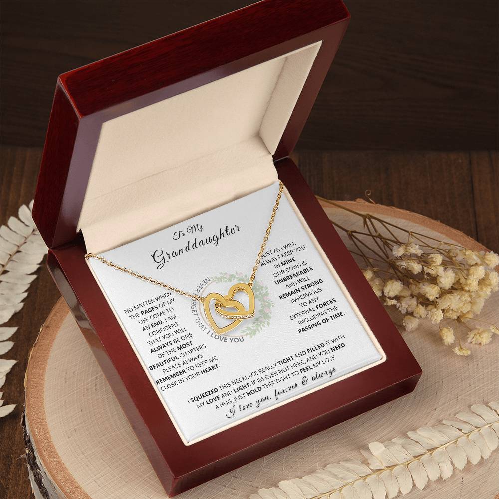 Personalized Hearts Necklace Gift from Grandma to Granddaughter - Sentimental Jewelry